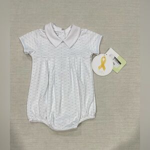 Magnolia Baby Bubble white-on-white dot/pointelle Pattern Size 6M NWT